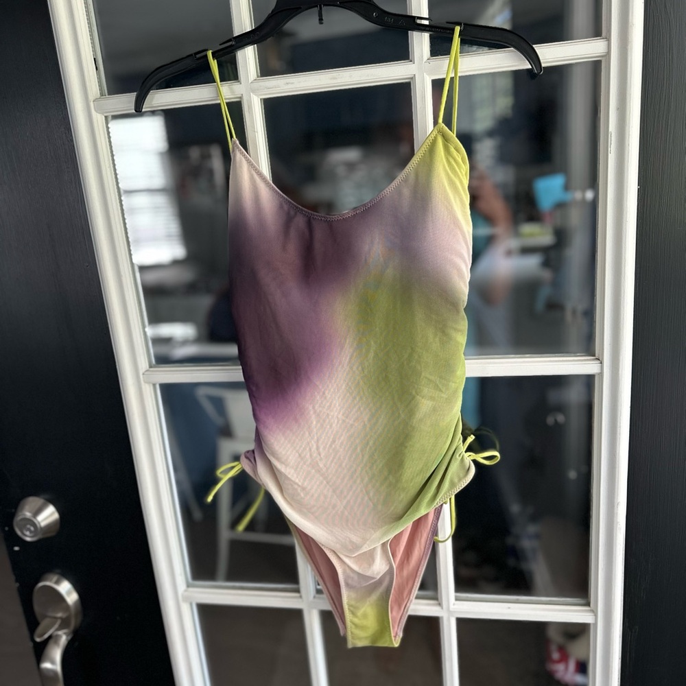 Zara Ruched Tie Dye Swimsuit